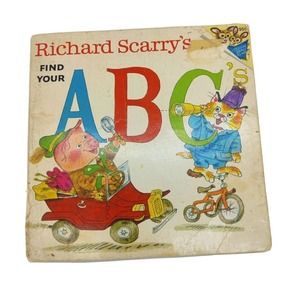 Vintage 1973 Richard Scarry's Find Your ABC'S Paperback Book Children's Scarry